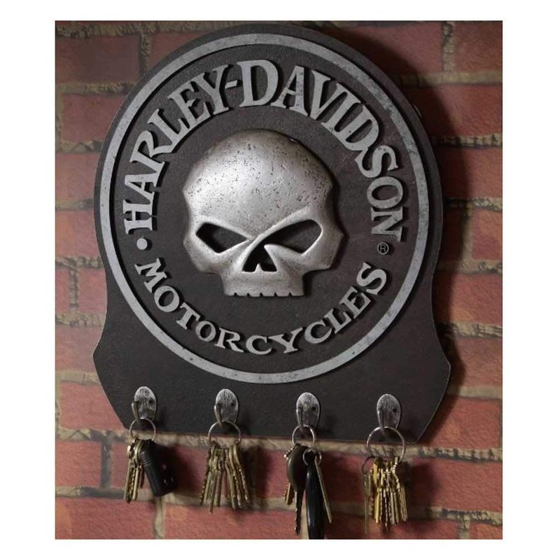 Harley-Davidson Sculpted 3D Willie G Skull Key Rack, Textured Finish