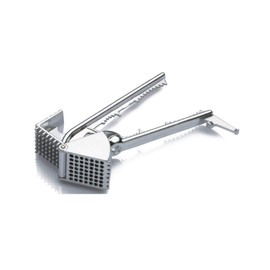 Tredoni Large Garlic Press Meat Mincer Crusher Masher, Olive Pitter Corer & Meat Tenderiser Fish Scraper & Nutcracker - Cast Aluminium