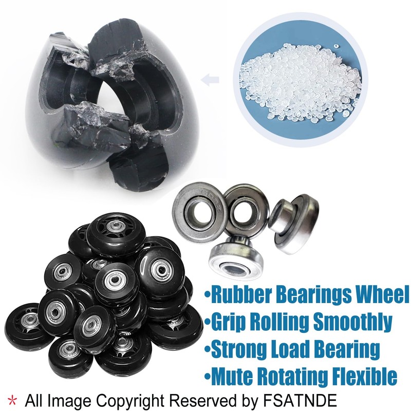 Replacement Wheels for Luggage 45mm x 18mm Set of 4