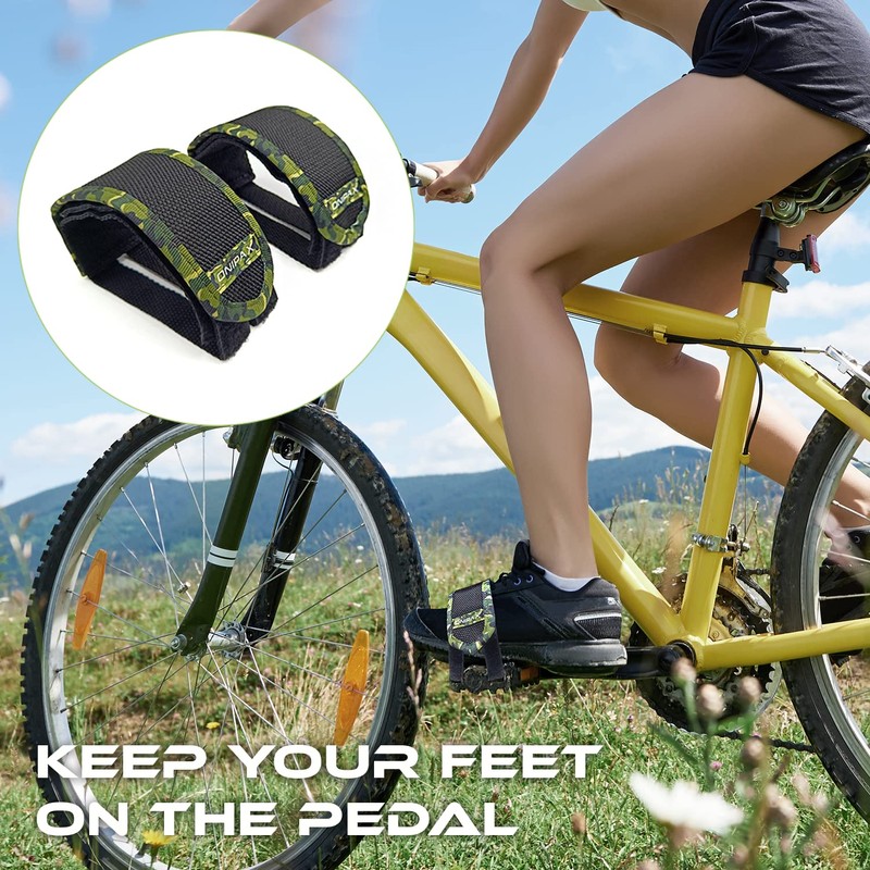 ONIPAX Outdoor Bike Pedal Straps Toe Clips Straps Tape 2
