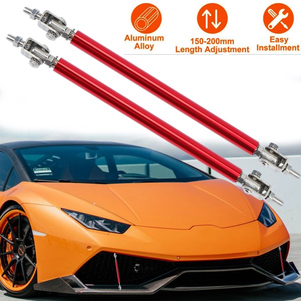 iMountek 2x Adjustable Front Bumper Lip Splitter Spoiler Strut Rod