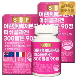 Pure Food 300 Dalton Young Low Molecular Fish Collagen 2 boxes (180 tablets) Peptide Elas for 6 months supply / 순수식품 300달톤 어린 저분자 피쉬 콜라겐 2박스(180정) 6개월분 먹는 펩타이드 엘라스