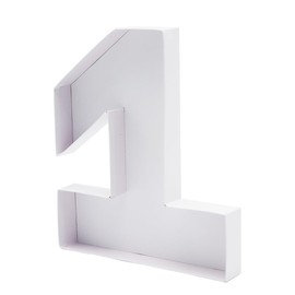 30.5cm Cardboard Number Fillable Charcuterie Board Sweet Tray Birthday Decorative Shaped Box (Number 1)