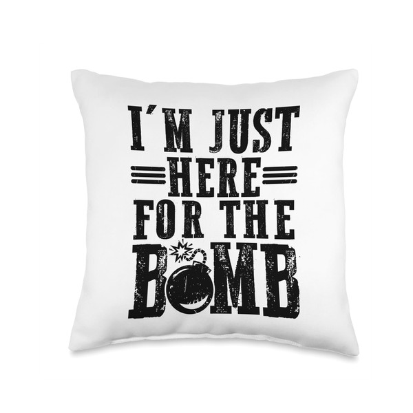 US EOD Technician Bomb Suit Explosive Ordnance Corps Throw Pillow