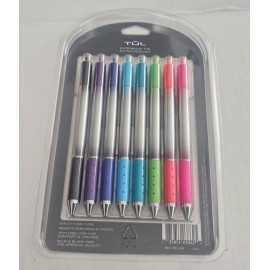 TUL Retractable GL Series Gel Pens 0.5mm Fine Assorted Colors 8-Pack Brights New