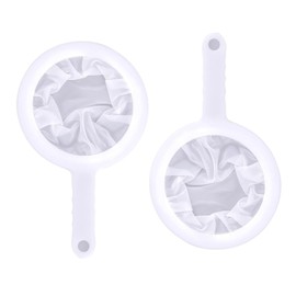 Ultra Fine Mesh Sieve and Strainer - TRACOMPAN 2-Pack 200-Micron Plastic Sieve with Handle | Reusable Kitchen Strainer for Coffee/Yogurt/Milk | Food-Grade Matcha Sieves for Cooking