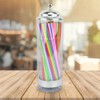 Straw Dispenser, Plastic Straw Holder with Lid, Creative Transparent Straw