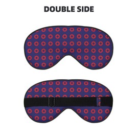 Phish Red Donut Circles On Blue Sleep Mask for Women Men, Soft and Comfortable Eye Mask with Adjustable Strap for Travel Yoga Nap Sleeping