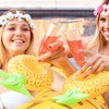 Inflatable Drink Holder 20 Pack Inflatable Pineapple Pool Float Drink