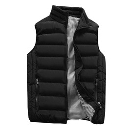 Guanzizai Men's Outdoor Casual Stand Collar Outwear Padded Vest Coats Lightweight Jacket