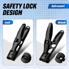 Swocky Swocky German Nail Clippers, Premium Stainless Steel Wide Jaw Anti Splash Design,Ultra Sharp Heavy Duty Clippers with Ergonomic Lever,Perfect for Men,Women, and Seniors