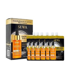 Travel Size, PanitaxSewa Dark Spot Solution Black Ginseng Anti-Melasma Ampoule 3X Formula PlusSome 8ml.x 6 sachets