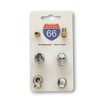 Set of 4 Valve Caps + 2 Bicycle Adapters -