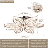 CLAIRDAI 20" Dimmable Modern Crystal Chandelier Flower Led Ceiling Light