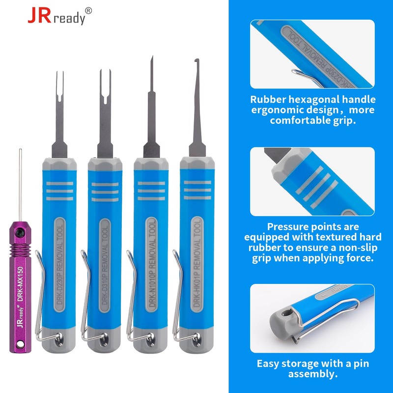 JRready ST5253 5Pcs 2mm Pin Connector Removal Tool 3mm Micro