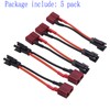 Blomiky 5 Pack Female T Plug to Male SM-2P Plug