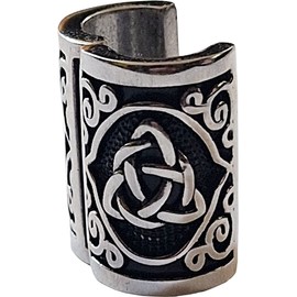 VALHALLA Viking Beard Bead 316L Steel Silver Stainless Steel Large Opening Closure