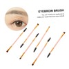 Outanaya 6pcs Eyebrow and Spoolie Brush Portable Makeup Tools for