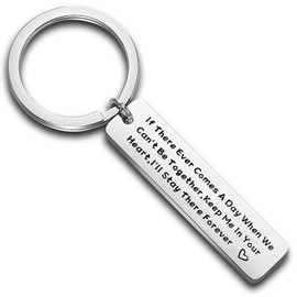LQRI BFF Gift If There Ever Comes a Day When we Can't be Together Keychain Long Distance Gift for Friend