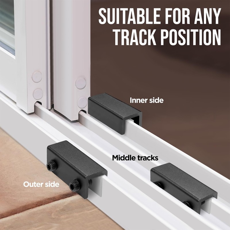 Window Locks, 4 Pack for Horizontal and Vertical Sliding Windows
