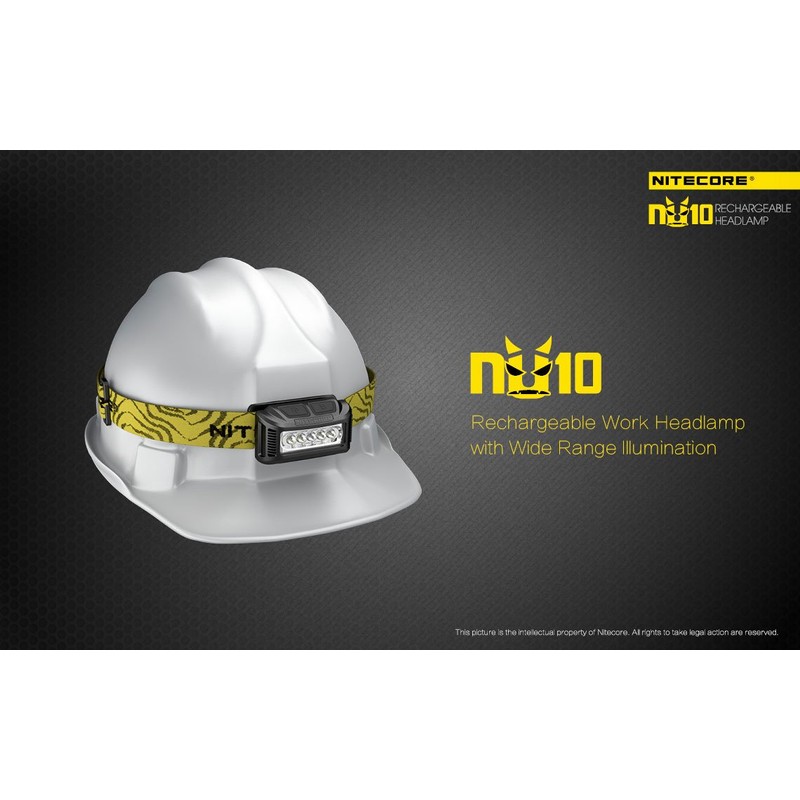 Nitecore NU10 160 Lumen USB rechargeable LED headlamp/worklight and EdisonBright