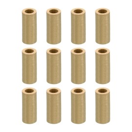 PATIKIL M6 Brass Spacers, 12 Pcs Metal Spacer Brass 6mm ID x 10mm OD x 20mm L Brass Spacers Screw Standoff for 1/4inch or M6 Screw Bolts