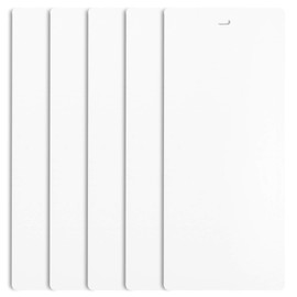 DALIX PVC Vertical Blind Replacement Slats Curved Smooth White 98.5 x 3.5 (5-Pack)