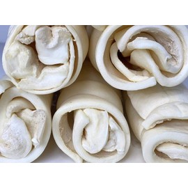 Thick Beef Cheek Retriever Roll Chews for Dogs (10-12" - (6 Count) with Bully Dust)