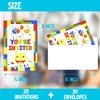 Doguiei Building Blocks Birthday Party Invitations, Stacking Bricks Party Invitations