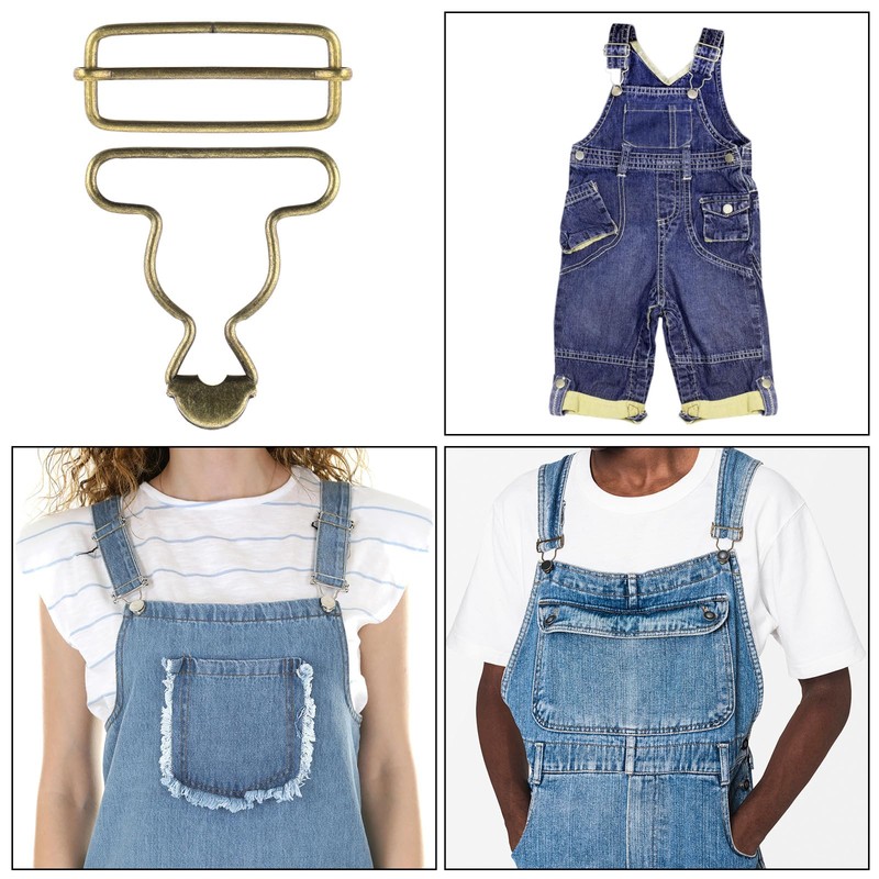 Lusofie 10 Pairs Overall Buckles Replacement 2 inch Inside Overall