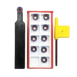 5/8",3/4" Lathe Turning Holders Lathe Turning & Profiling Tool Holder with RPMT08T2 RPMT10T3 Round Inserts WNMG432 Carbide turning inserts for Hardened Steel (5/8" holder with RPMT10 Inserts)