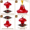 Hummingbird Feeder, Auslar 15 Ounces Glass Hummingbird Feeders for Outdoors