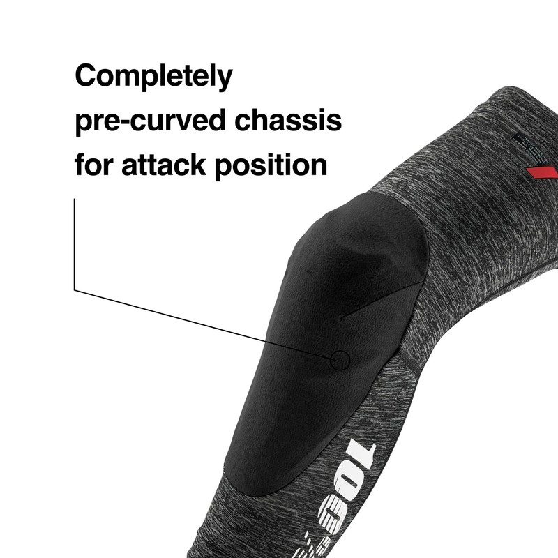 100% PROTECCIONES Unisex Adult Teratec Knee Guards Heather Grey/Black-XL Knee