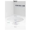 Sweese 709.101 12-Inch Porcelain Cake Stand, Round Dessert Stand, White