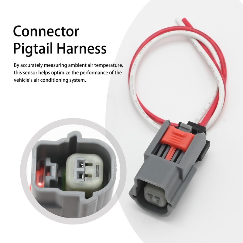 MDEOOSKY Car Ambient Air Temperature Sensor with Connector Pigtail Harness,