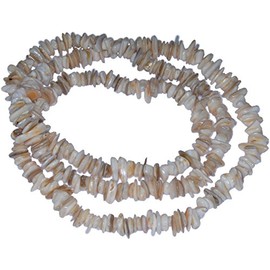 ViciBeads Necklace, Natural Continuous Shell Chips - 33" + GIFT BAG