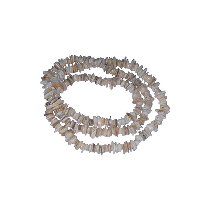 ViciBeads Necklace, Natural Continuous Shell Chips - 33" + GIFT
