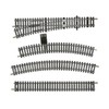 HANFLY HO Scale Track Set Nickel‑Silver Rails, Wooden‑Style Sleepers, Compatible