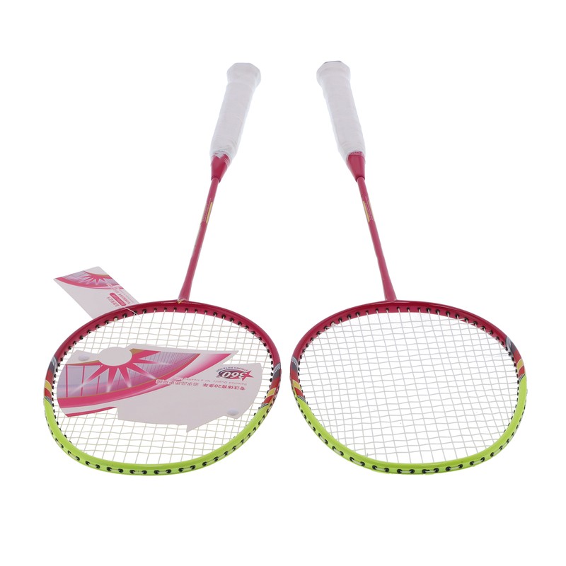 2 Player Badminton Racquets Adults Lightweight Carbon Fiber Rackets with