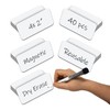 MVISUAL Reusable Magnetic Labels 4x2 Inch White, Dry Erase Magnetic
