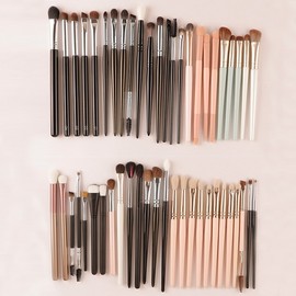 Cangzhou Mini Makeup Brushes: Single Eyeshadow, Eyeliner, and Eyelash Brushes Free Size/3 15ea