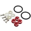 JDMSPEED Red Universal CNC Billet Bumper Trunk Quick Release Fastener