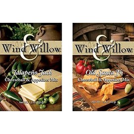 Wind & Willow "All American" Savory Cheeseball and Dip Mix Variety Pack (Jalapeno Jack/Old Santa Fe)