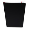 BookFactory Black Banded Journal/Banded Diary - 192 Pages, Black Cover,