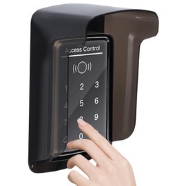 Outdoor Keypad Cover Protector,Ring Doorbell Cover Weatherproof with polycarbonate Material ，Access Control Rain Cover，Glare Sun Shade Cover Compatible with Access Control Keypad, Door Lock(Grey)