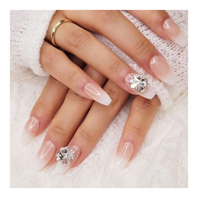 Ombre Shine Handmade Nail Tips - Water Drop / 옴브레샤인