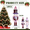25cm Wooden Purple Nutcracker Soldier Christmas Nutcracker Figures Ornaments,Nutcracker Christmas