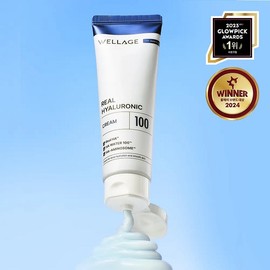 Wellage Real Hyaluronic 100 Cream 50ml Double Plan / 웰라쥬 리얼 히알루로닉 100 크림 50ml 더블기획