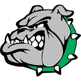 StickerTalk Bulldog Mascot Vinyl Sticker, 5 inches by 4.5 inches