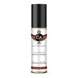 CA Perfume Impression of Emra Royal Amber For Women & Men Replica Fragrance Body Oil Dupes Alcohol-Free Essential Sample Travel Size Concentrated Long Lasting Attar Roll-On 0.3 Fl Oz/10ml